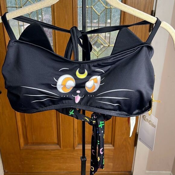 Sailor Moon Luna Halter Swim Top Plus Size 1 Nwt - Picture 2 of 7